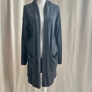 H&M Dark Gray Hooded Open Cardigan